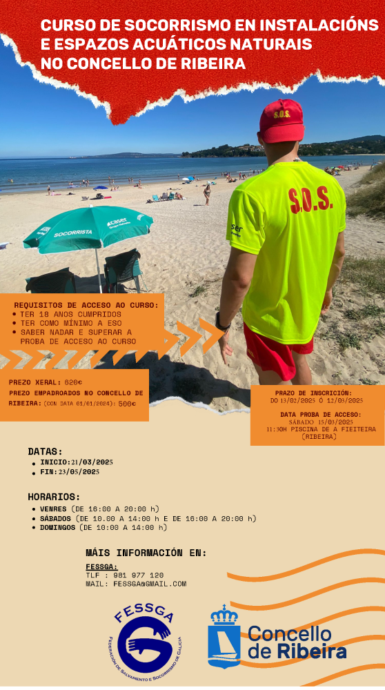 Imagen Ayuntamiento de Ribeira y la Federación Gallega de Salvamiento presentan un nuevo curso de socorrismo
