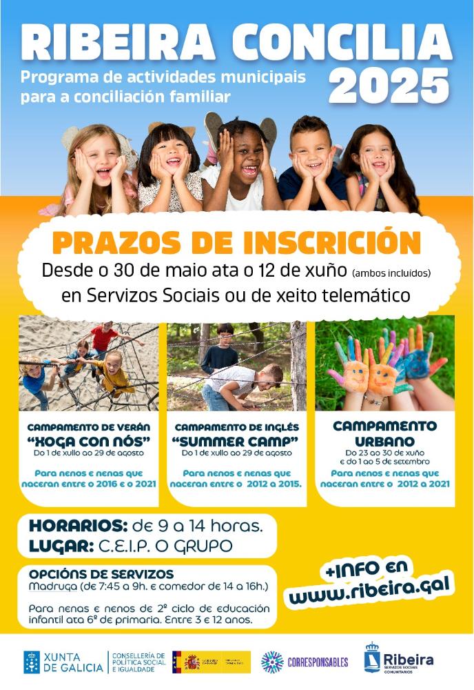 Imagen Aberto o prazo para a inscrición nos Campamentos de Conciliación do Verán 2025 