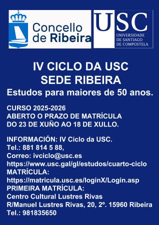 Imagen Apertura do período de matrícula no IV Ciclo USC Sede Ribeira