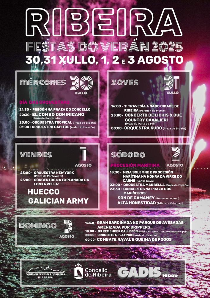 Imagen Ribeira terá unhas festas de Agosto para tódolos públicos