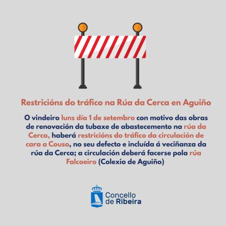 Imaxe Restricións do tráfico na Rúa da Cerca en Aguiño