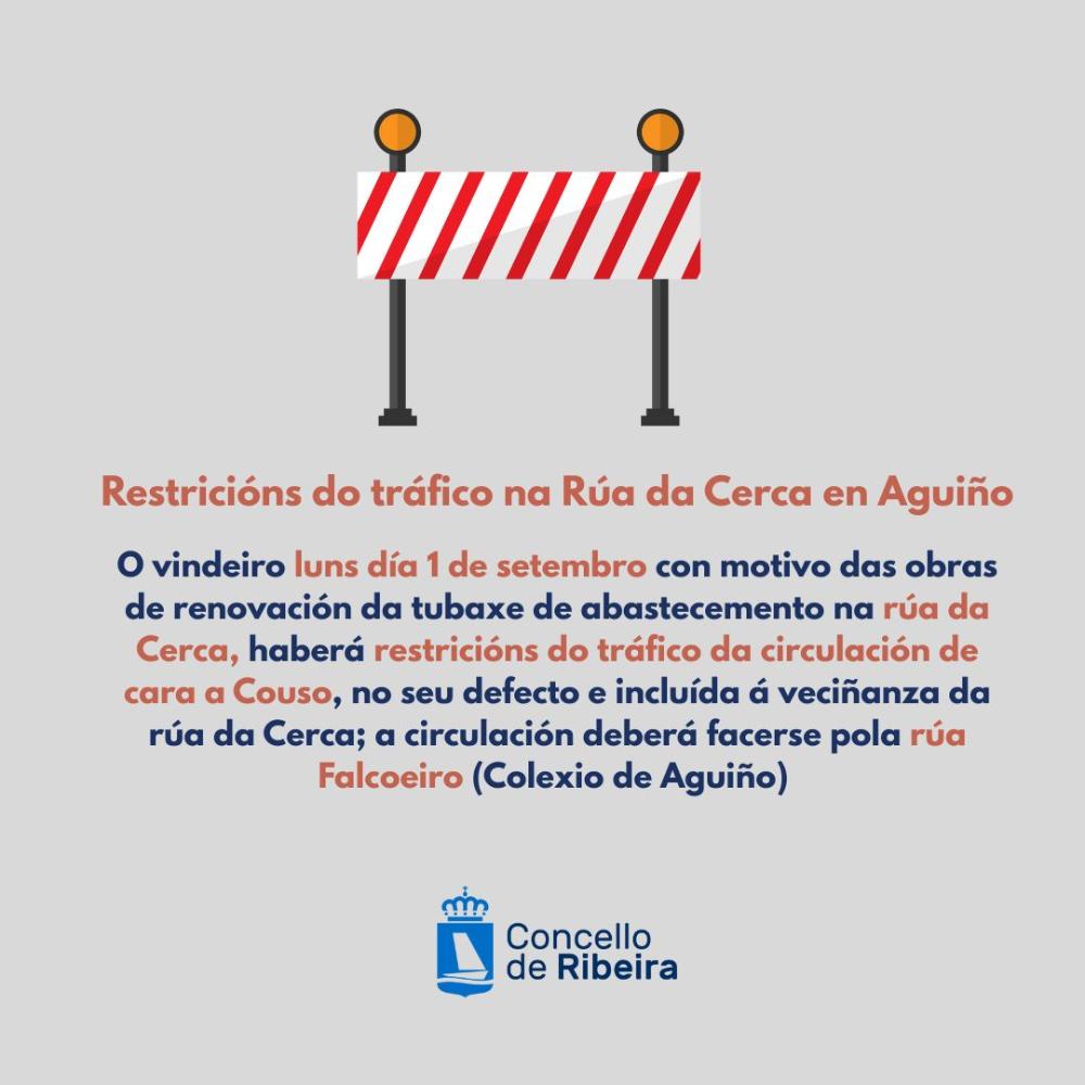 Imagen Restricións do tráfico na Rúa da Cerca en Aguiño