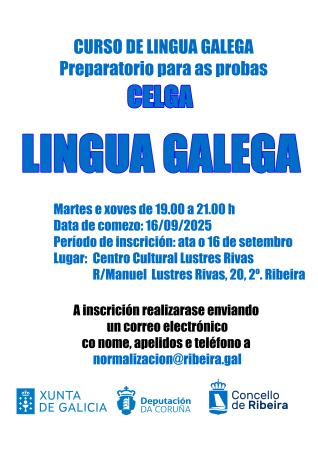 Imaxe Curso de Lingua Galega preparatorio para as probas CELGA