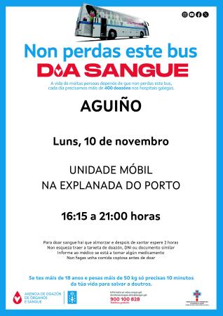 Imaxe A unidade móbil para a doazón de sangue estará no 28 de xaneiro en Aguiño