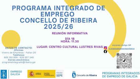 Imaxe O Programa Integrado de Emprego do Concello de Ribeira desenvolverá unha nova reunión informativa no 18 de novembro