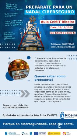 Imaxe O Concello de Ribeira promove un obradoiro sobre ciberseguridade cara o Nadal