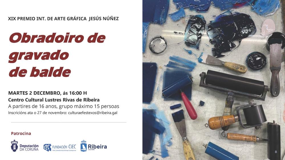 Imagen O Centro Cultural Lustres Rivas acolle un obradoiro de gravado no 2 de decembro