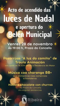 Imaxe O Concello de Ribeira acenderá o Nadal na zona comercial con motivo do Black Friday