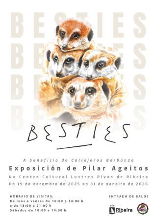 Imaxe Pilar Ageitos inaugura a exposición 'Besties' no 19 de decembro ao abeiro do Nadal Cultural do Concello de Ribeira