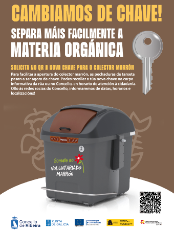 Imaxe Ribeira reforza a súa aposta pola reciclaxe de desfeitos orgánicos e simplifica o sistema de apertura do colector marrón