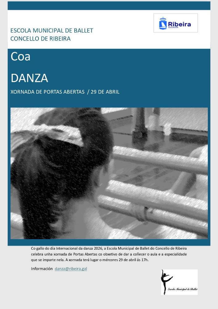 Imagen A Escola Municipal de Ballet de Ribeira celebra o Día Internacional da Danza cunha xornada de portas abertas