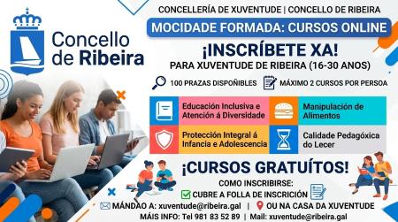Imaxe O Concello de Ribeira abre o prazo de inscrición para os cursos online dentro do programa 'Mocidade Formada'