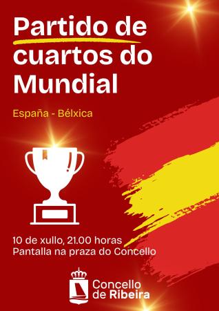 Imaxe Ribeira coloca unha pantalla na praza do Concello para ver o partido de cuartos do Mundial