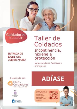 Imagen Adíase ata novo aviso o taller para coidadores familiares e profesionais do ámbito sanitario organizado polo Concello de Ribeira