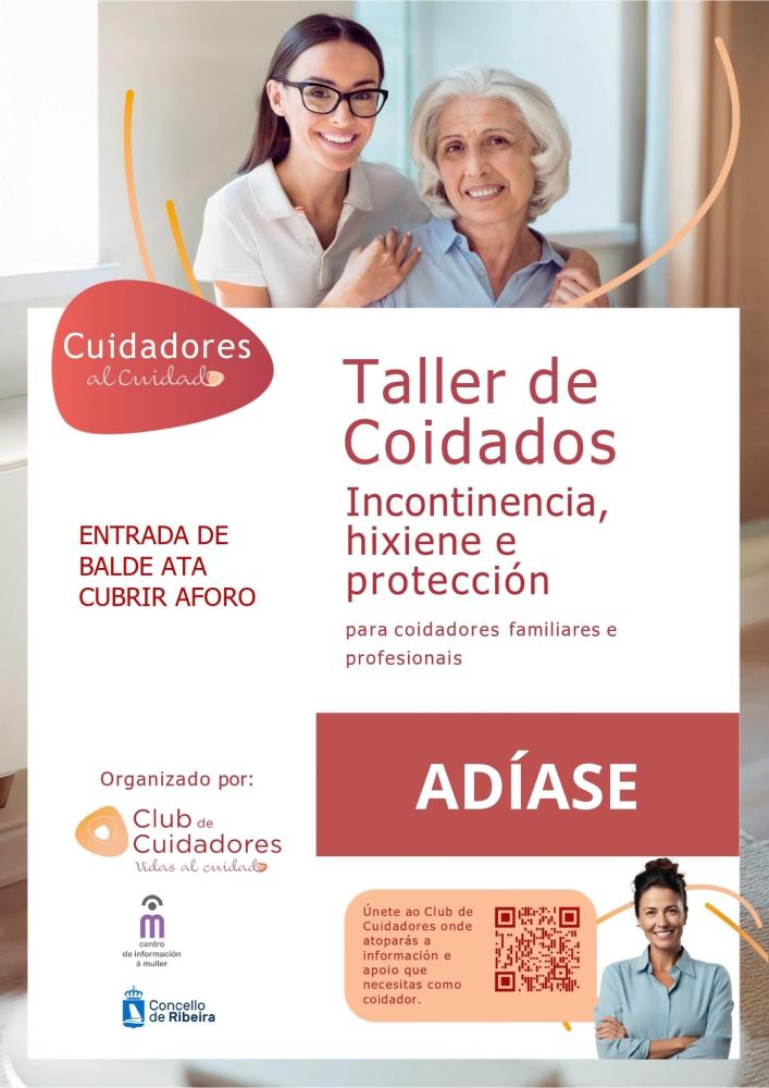 Imagen Adíase ata novo aviso o taller para coidadores familiares e profesionais do ámbito sanitario organizado polo Concello de Ribeira