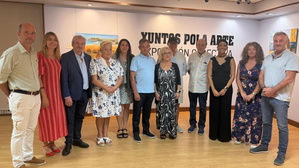 Imagen A pintura une a trece artistas e as localidades de Ribeira e San Sebastián na exposición 'Xuntos pola arte'