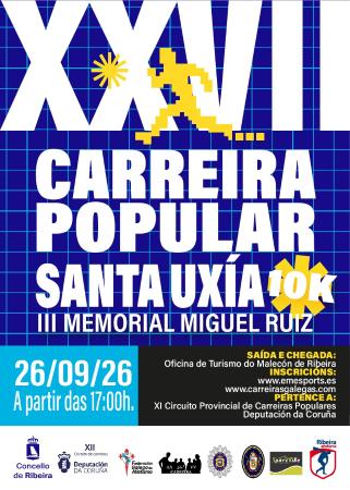 Imagen Últimos días para poder participar na XXVII CARREIRA POPULAR SANTA UXÍA – III MEMORIAL MIGUEL RUIZ!