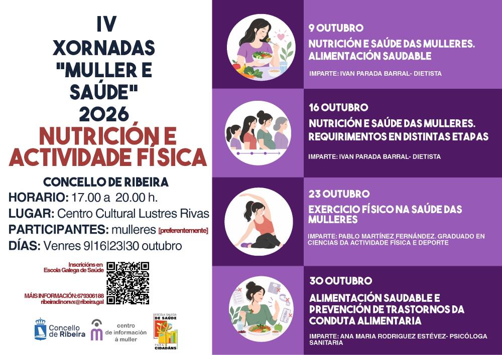 Imagen María Sampedro presenta as IV Xornadas “Muller e Saúde” centradas na nutrición e o benestar feminino